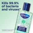 Cuticura Moisture Antibacterial quick dry hand gel kills 99.9% of bacteria and viruses
