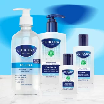 Cuticura Original Antibacterial quick dry hand gel range